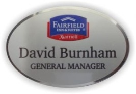 Silver Preferred Oval Employee Name Tag